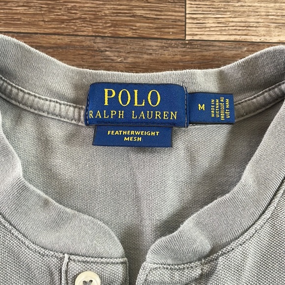 Polo Ralph Lauren grey featherweight mesh top M - Picture 6 of 10